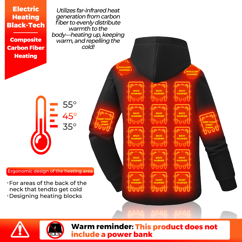 26 Zones Heated Hoodie Electri - огляд і ціна Outdoor Sport Jacket